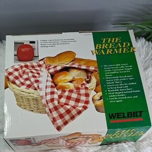 Welbilt Vintage Portable Red and White Bread Warmer Model BW10 New